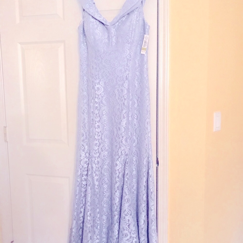 R&M Richards off the shoulder gown